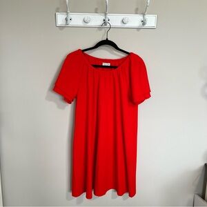 Women’s Madewell Texture & Thread Orange Short Sleeve Dress - Size Medium